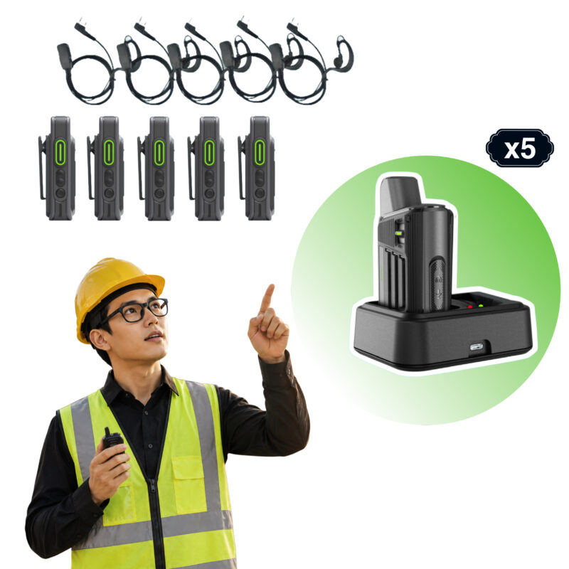 5'li İnşaat Şantiye Telsiz Kulaklık Sistemi